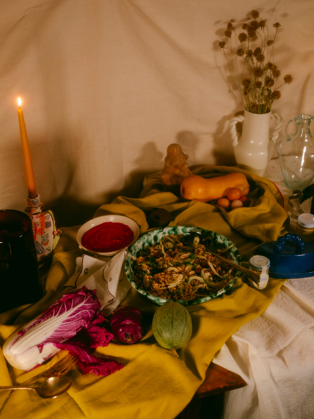 Recipes : Salad for President's Roasted Beet & Goat Cheese Dip and Tangy Farro Salad