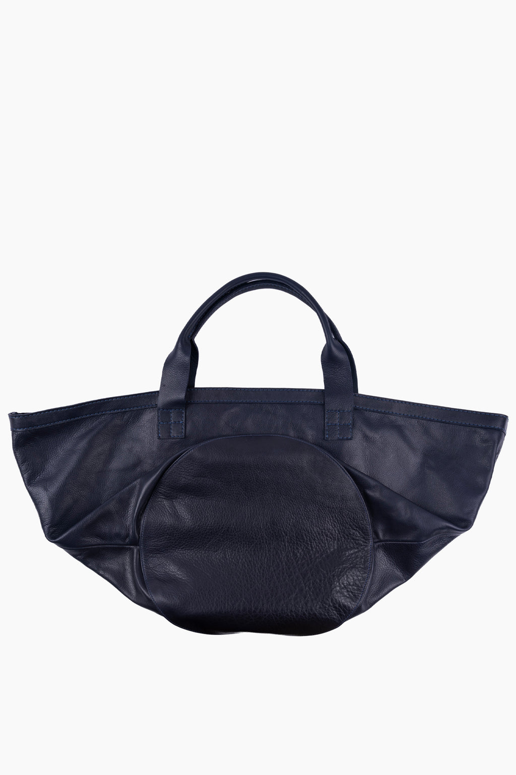Circle Bottom Leather Carry All