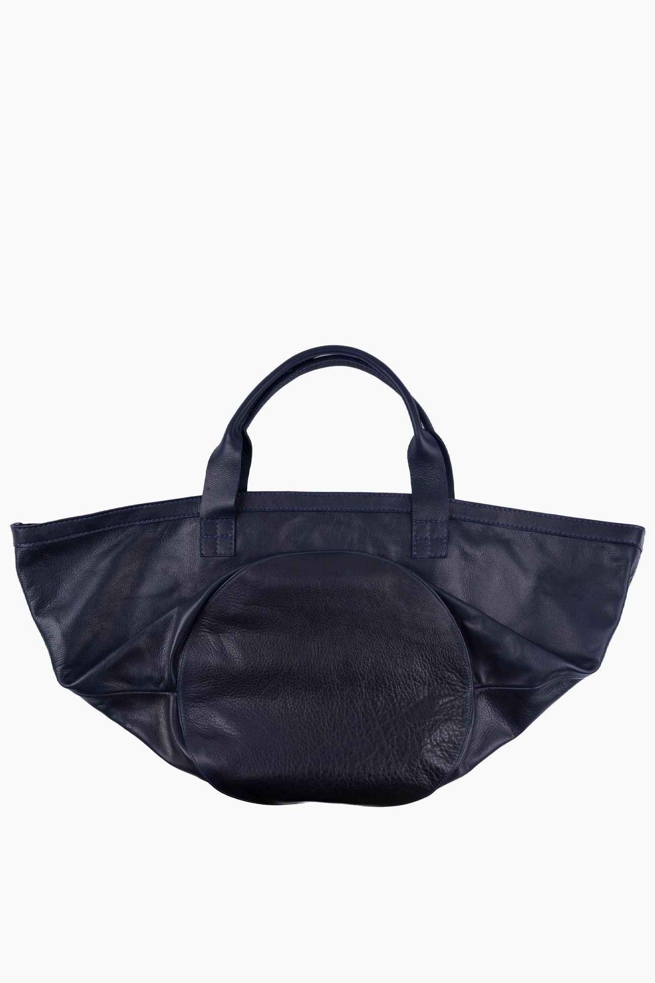 Circle Bottom Leather Carry All