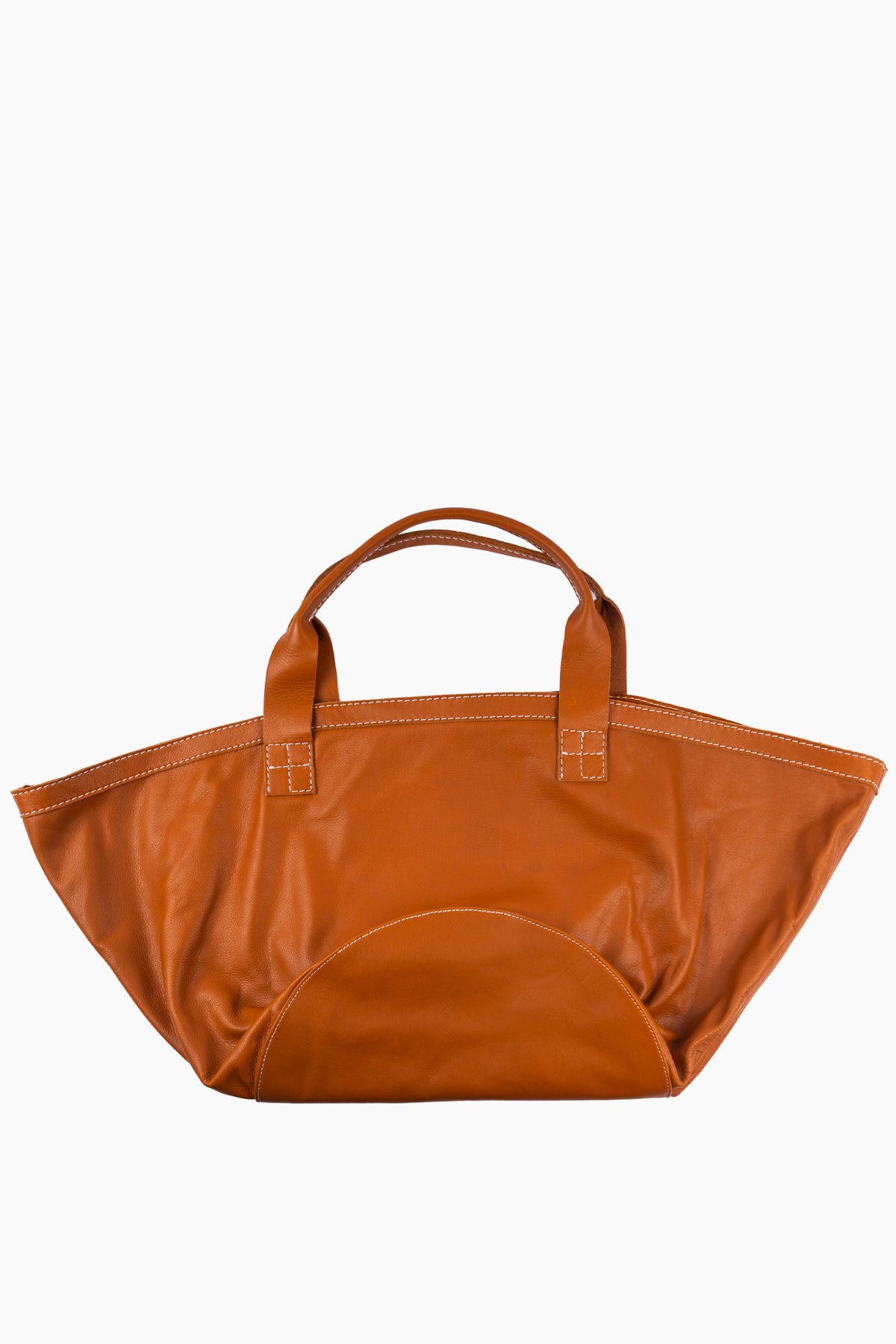 Circle Bottom Leather Carry All