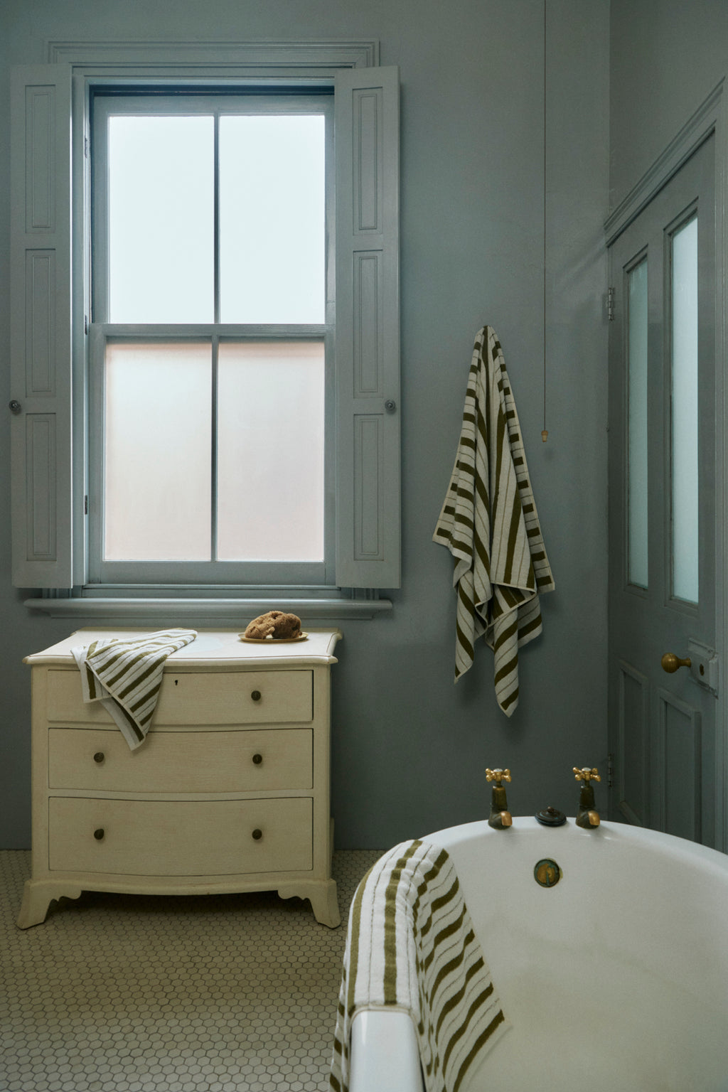 Organic Cotton Lake House Stripe Towels | Caper & Chalk