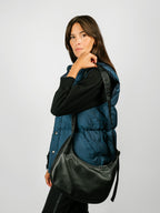 Medium Recycled Leather Crescent Bag | 2 Colors