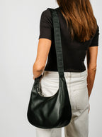 Medium Recycled Leather Crescent Bag | 2 Colors
