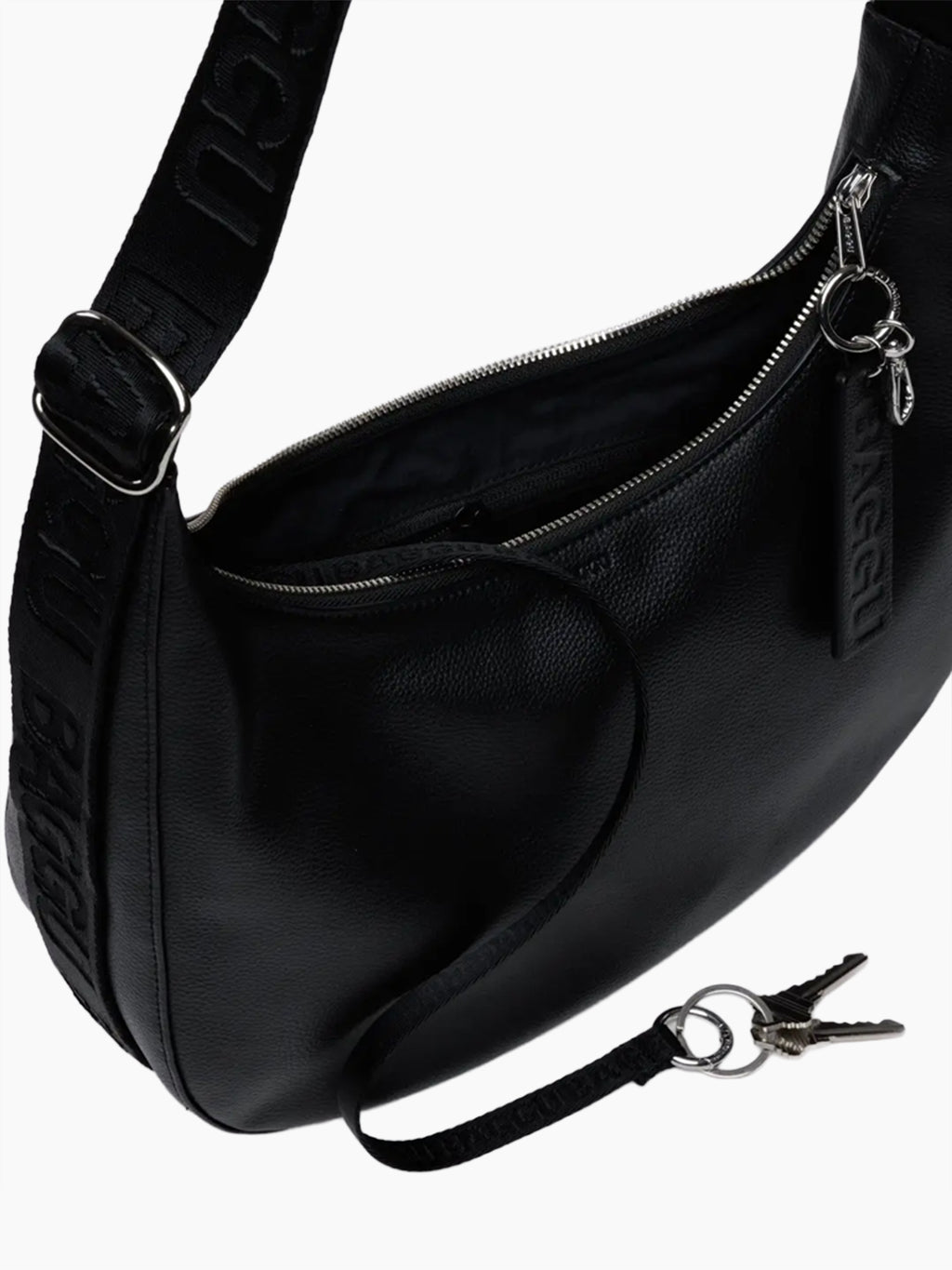 Medium Recycled Leather Crescent Bag | 2 Colors