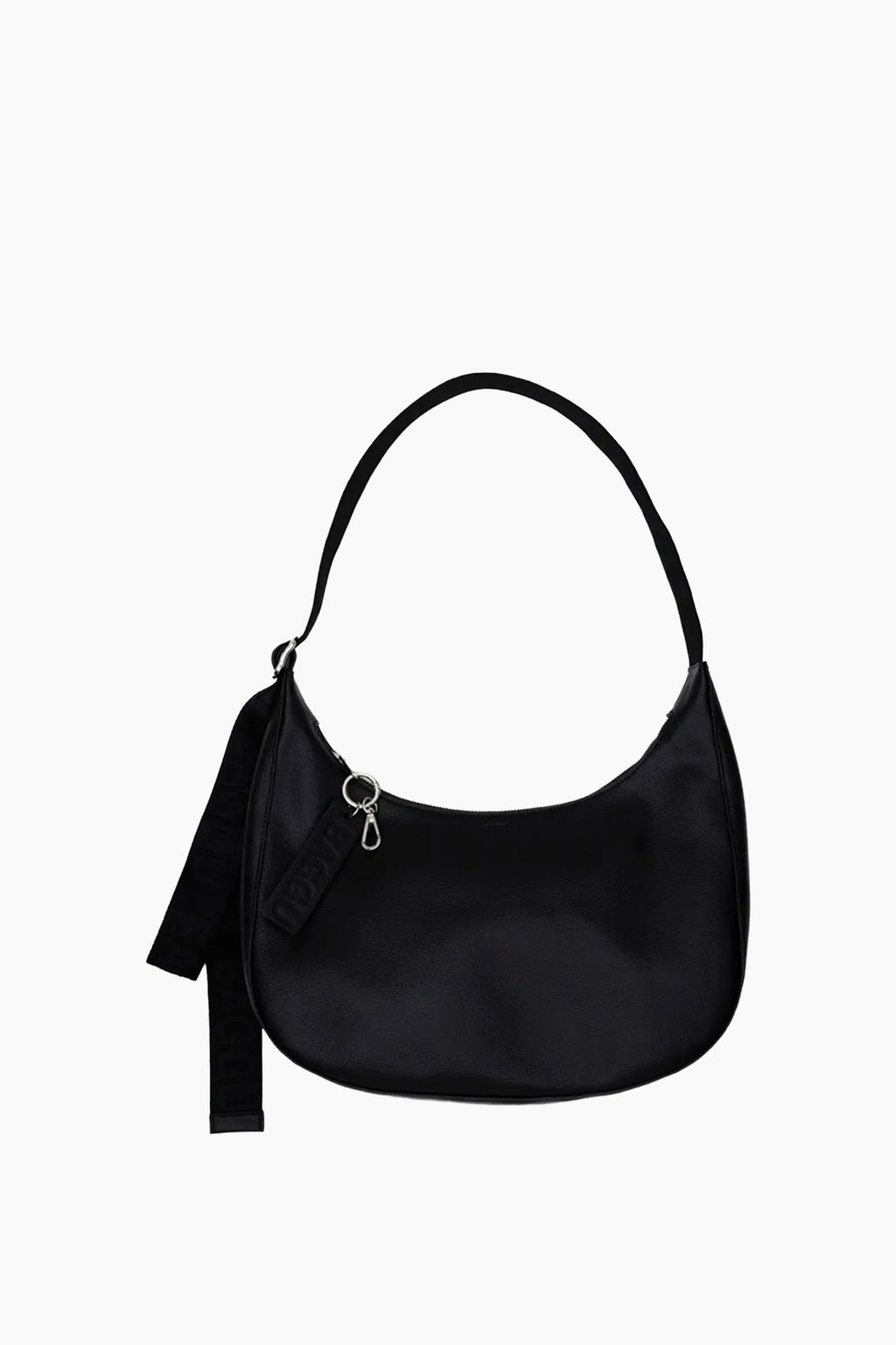 Medium Recycled Leather Crescent Bag