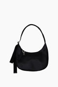 Medium Recycled Leather Crescent Bag