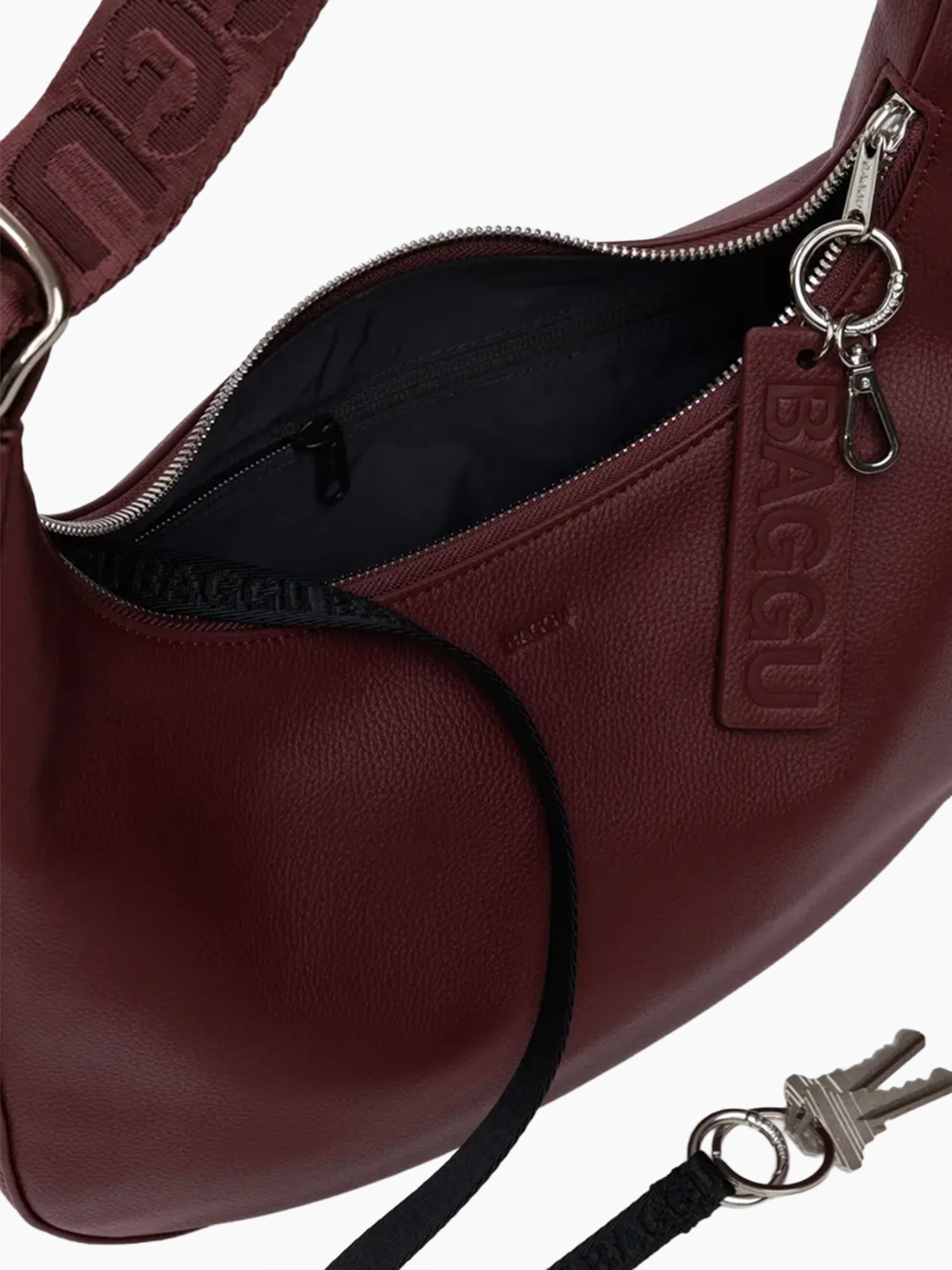 Medium Recycled Leather Crescent Bag | 2 Colors