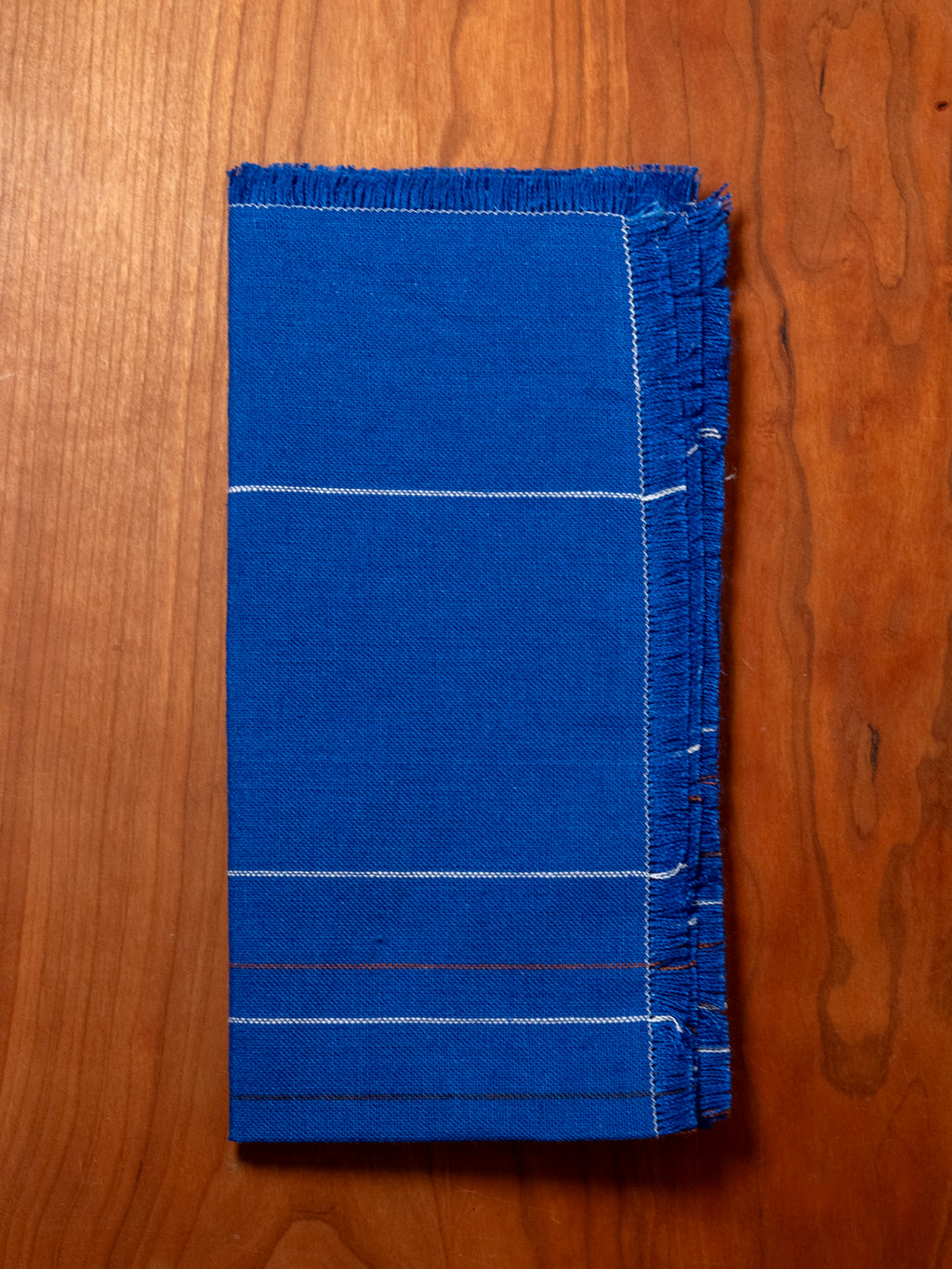 Chroma Fringed Napkin | Cobalt Blue