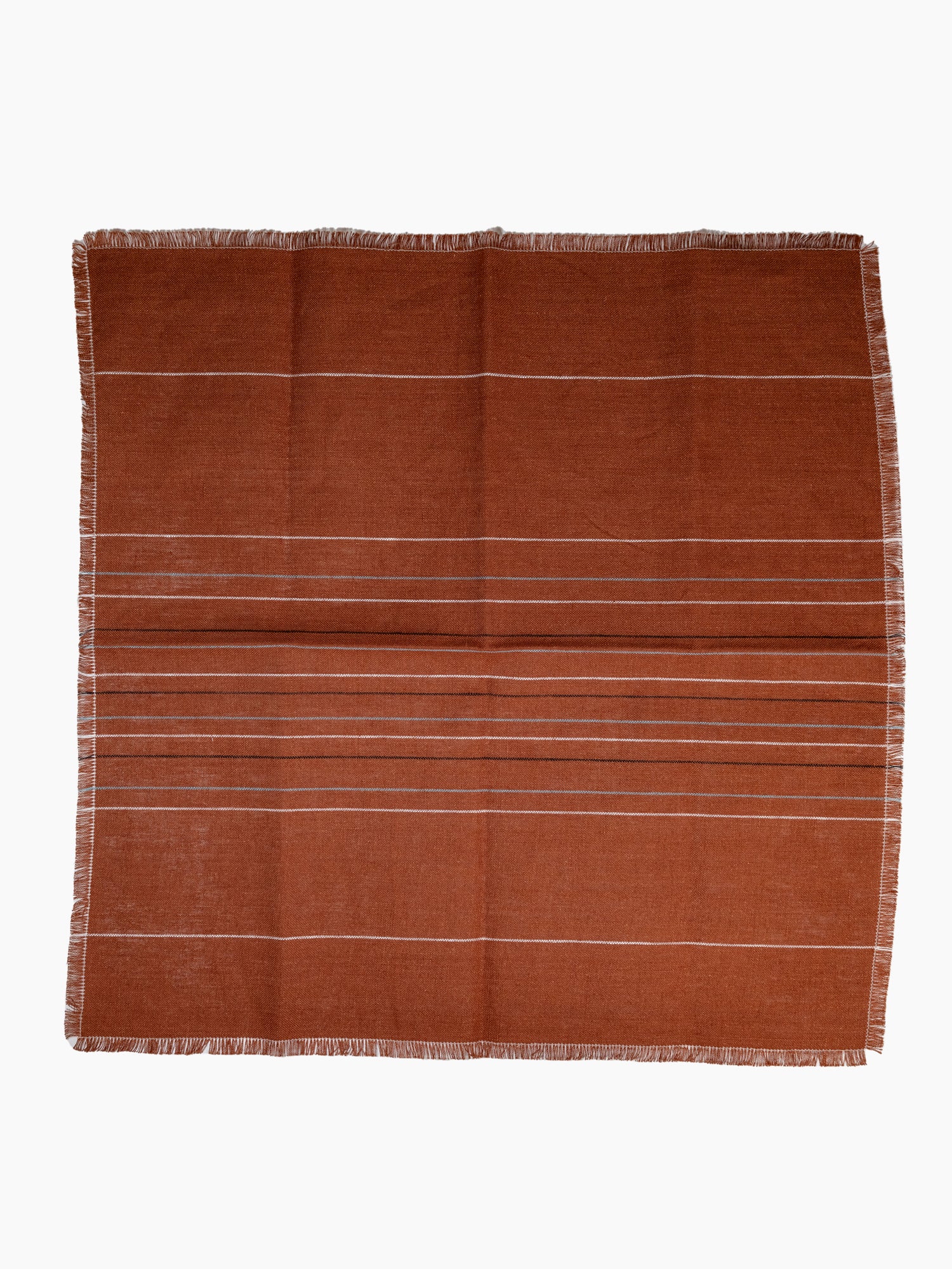 Chroma Fringed Napkin | Earth Brown