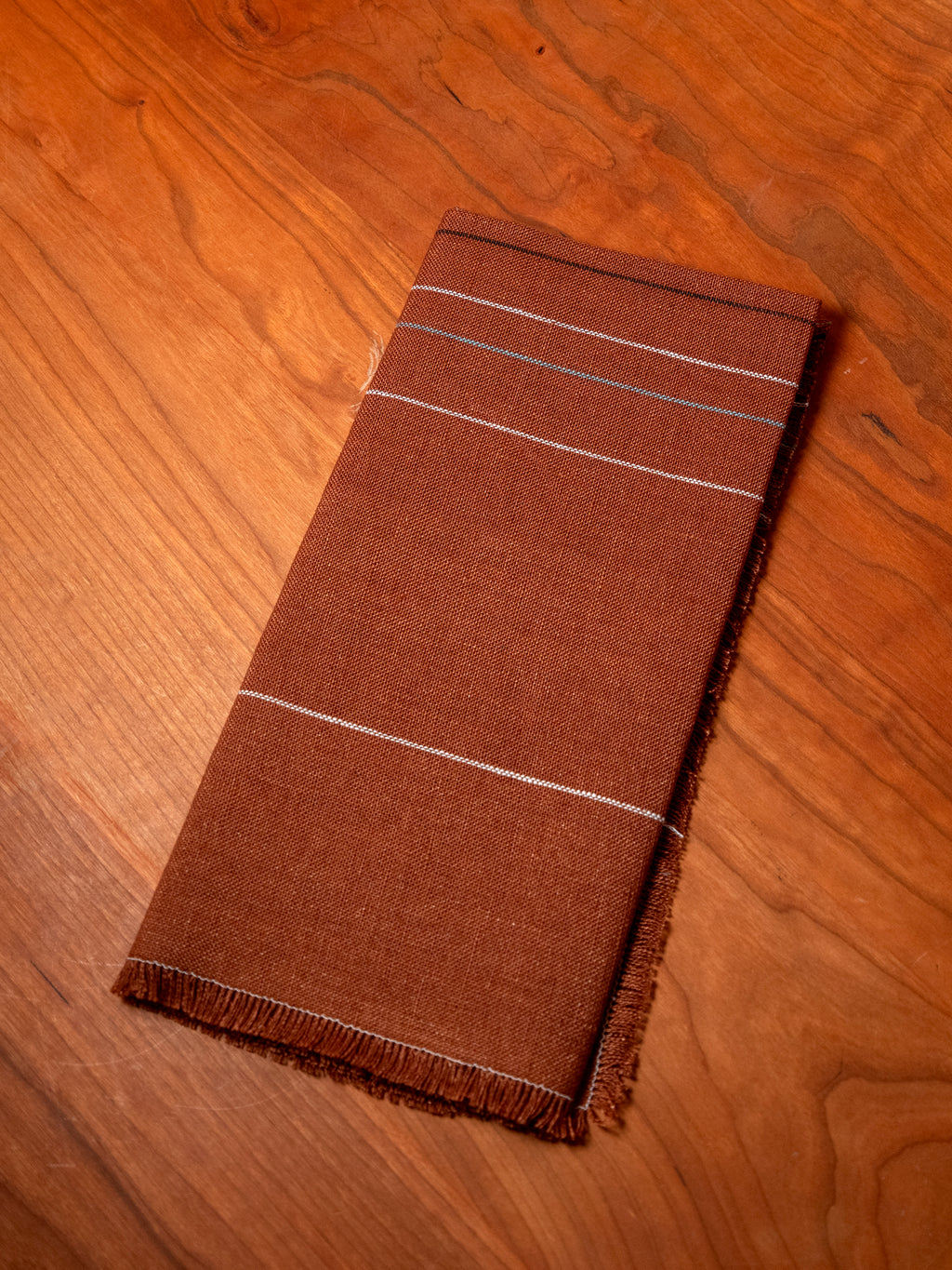 Chroma Fringed Napkin | Earth Brown