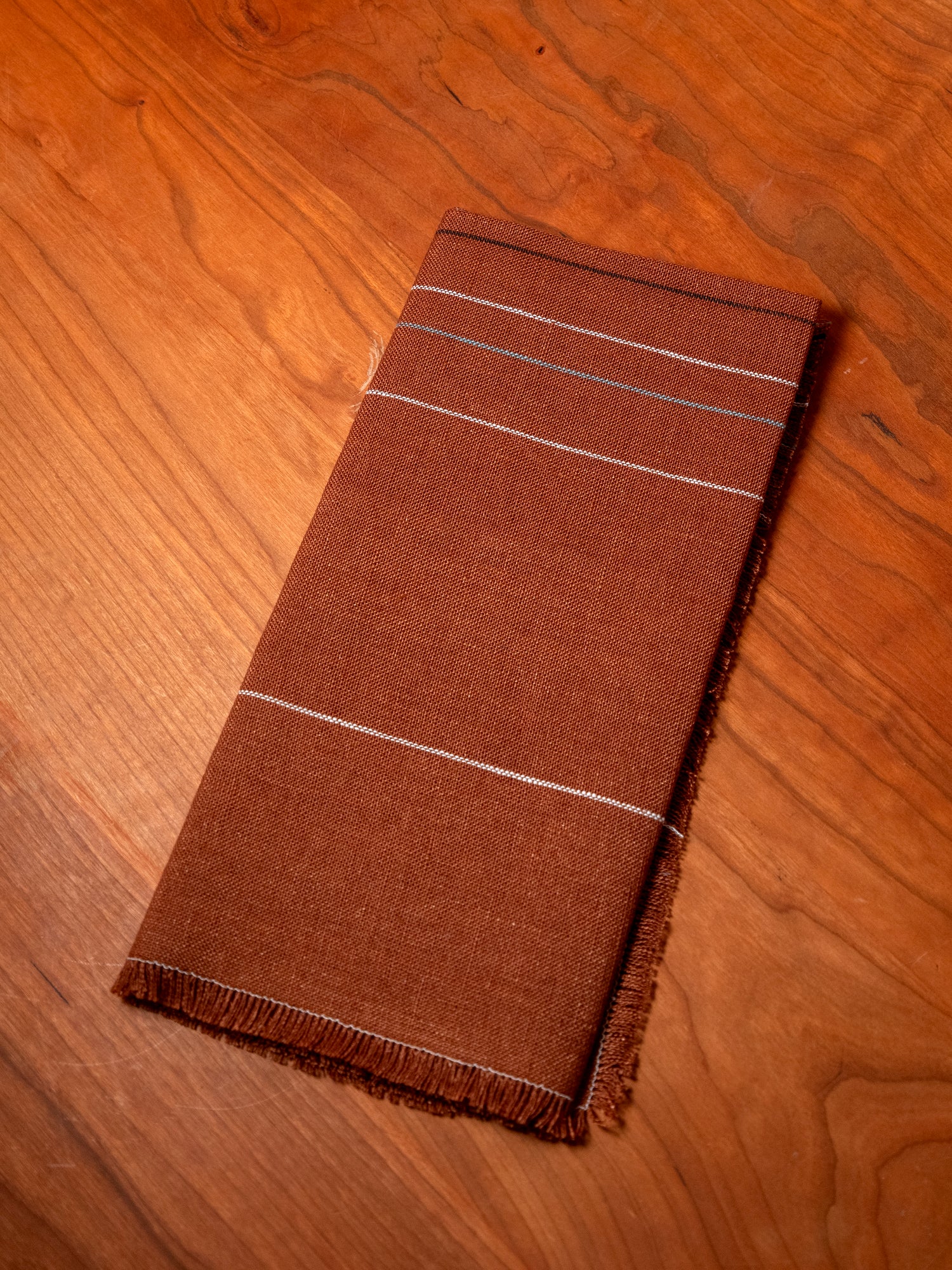 Chroma Fringed Napkin | Earth Brown