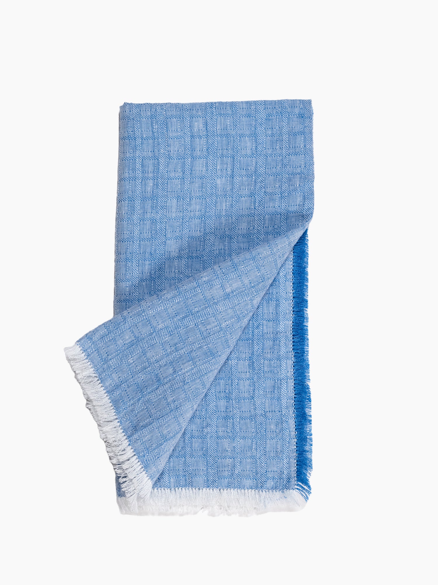 Galia Fringed Napkin - Zaffiro Blue