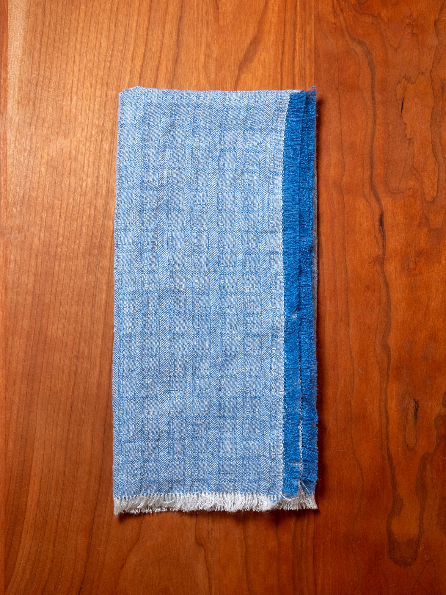 Galia Fringed Napkin - Zaffiro Blue