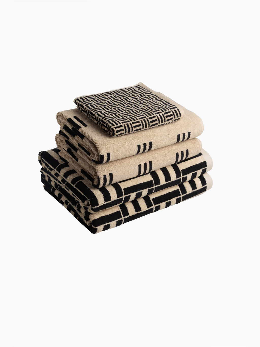 Organic Cotton Weave Towels | Sand & Noir