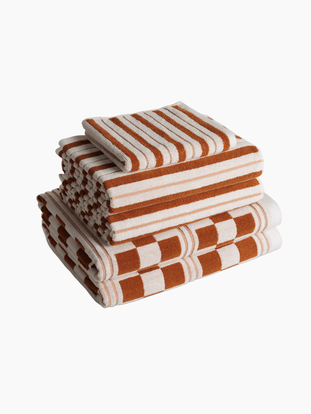Organic Cotton Lake House Stripe Towels | Fuyu & Chalk