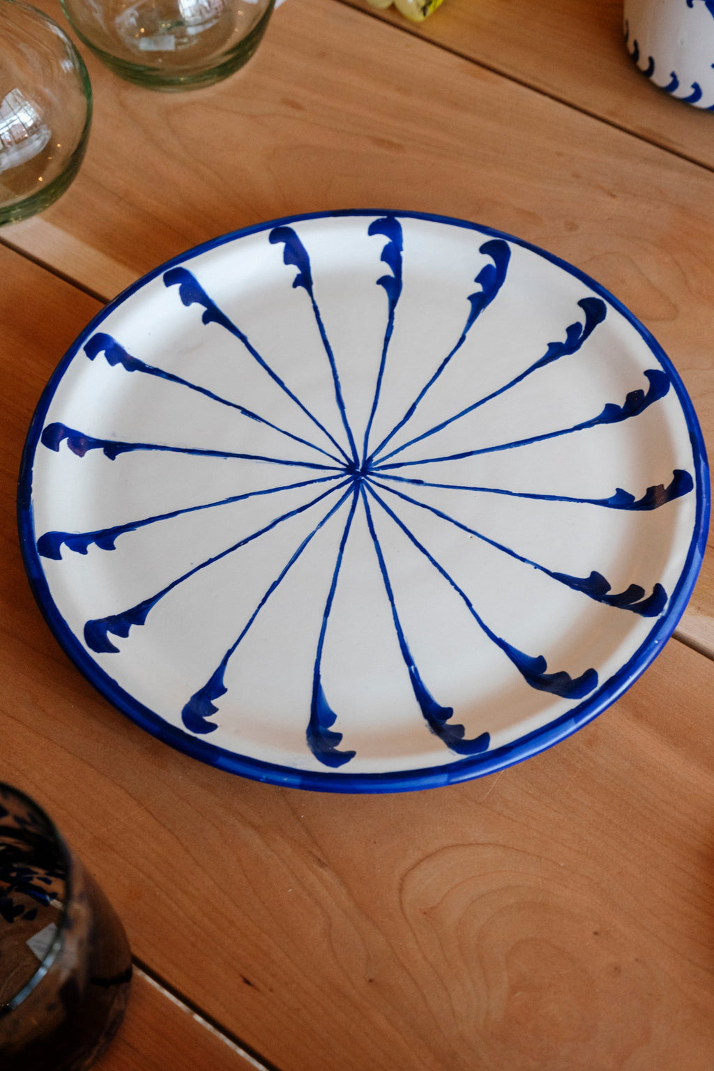 The Candy Cane Dinner Plate | Blue