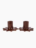 Estrella Candleholders | Set of 2 | Espresso