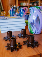 Estrella Candleholders | Set of 2 | Espresso