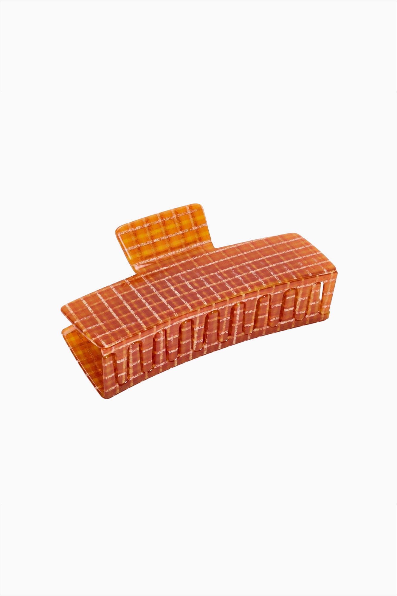 Jumbo Box Claw | Caramel Plaid