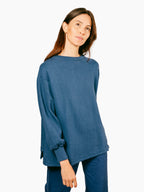 Vintage French Sweatshirt | Workwear Blue