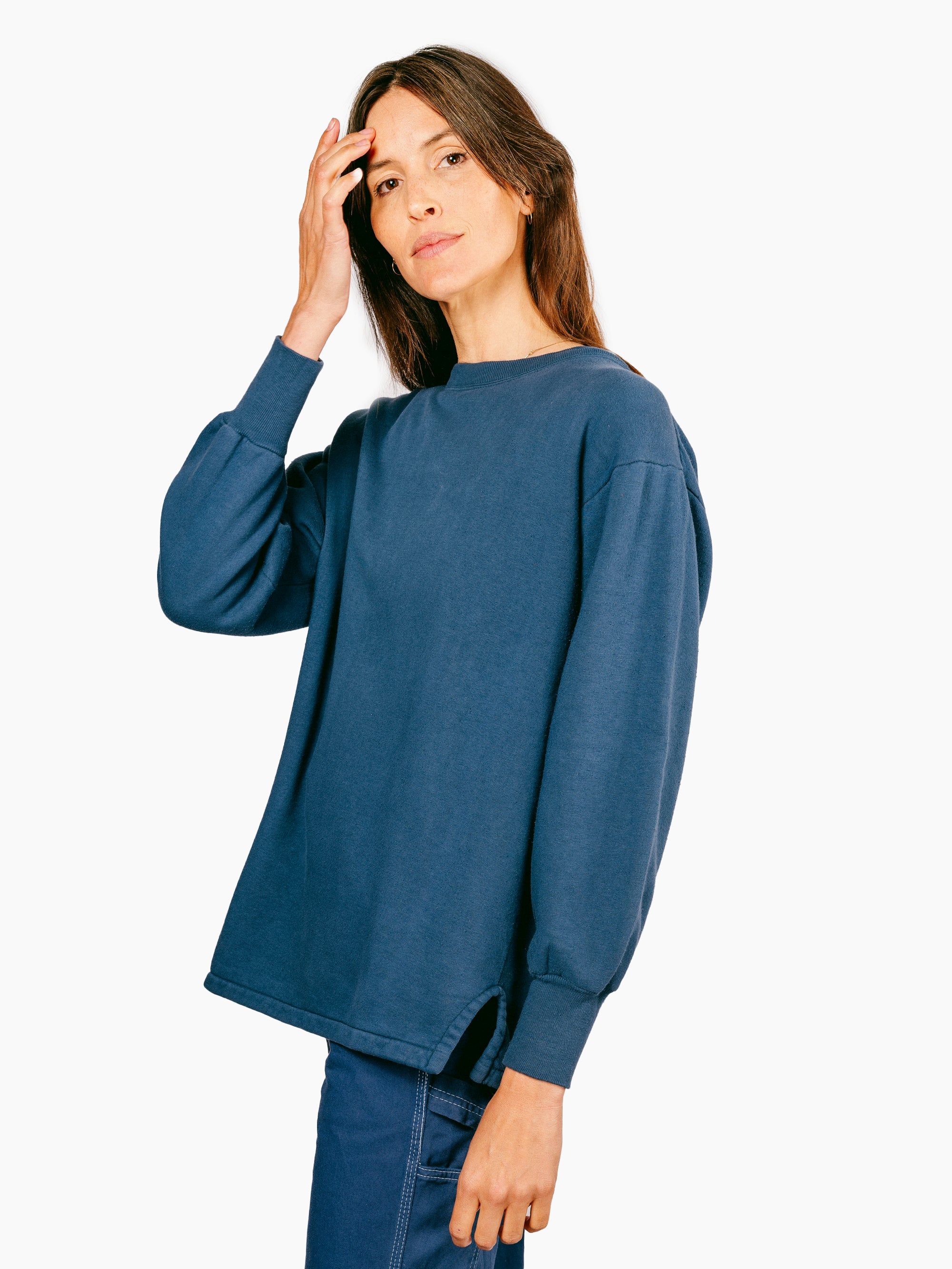 Vintage French Sweatshirt | Workwear Blue