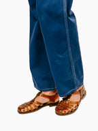 French Recycled Hemp Fisherman Sandals in Sepia