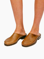 French Recycled Hemp Mules in Sepia