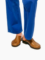 French Recycled Hemp Mules in Sepia