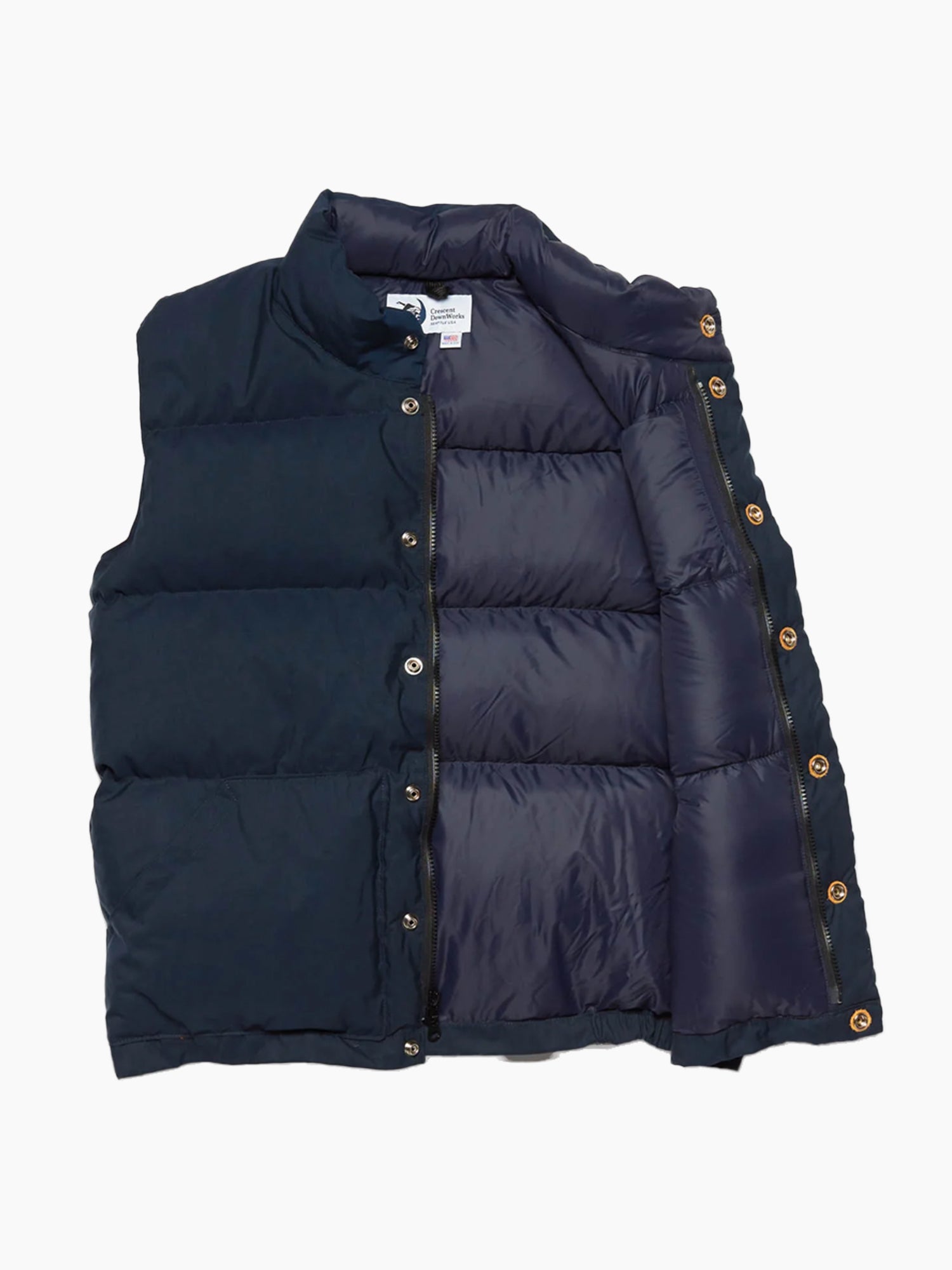 Down Italian Vest | Navy