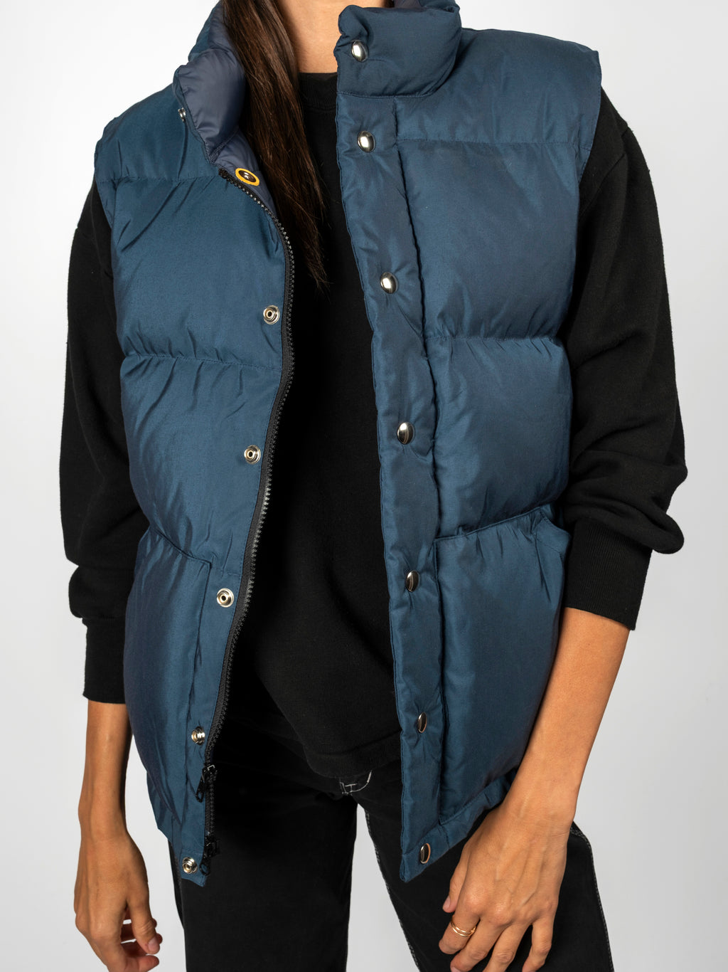 Down Italian Vest | Navy