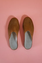 French Recycled Hemp Mules in Sepia