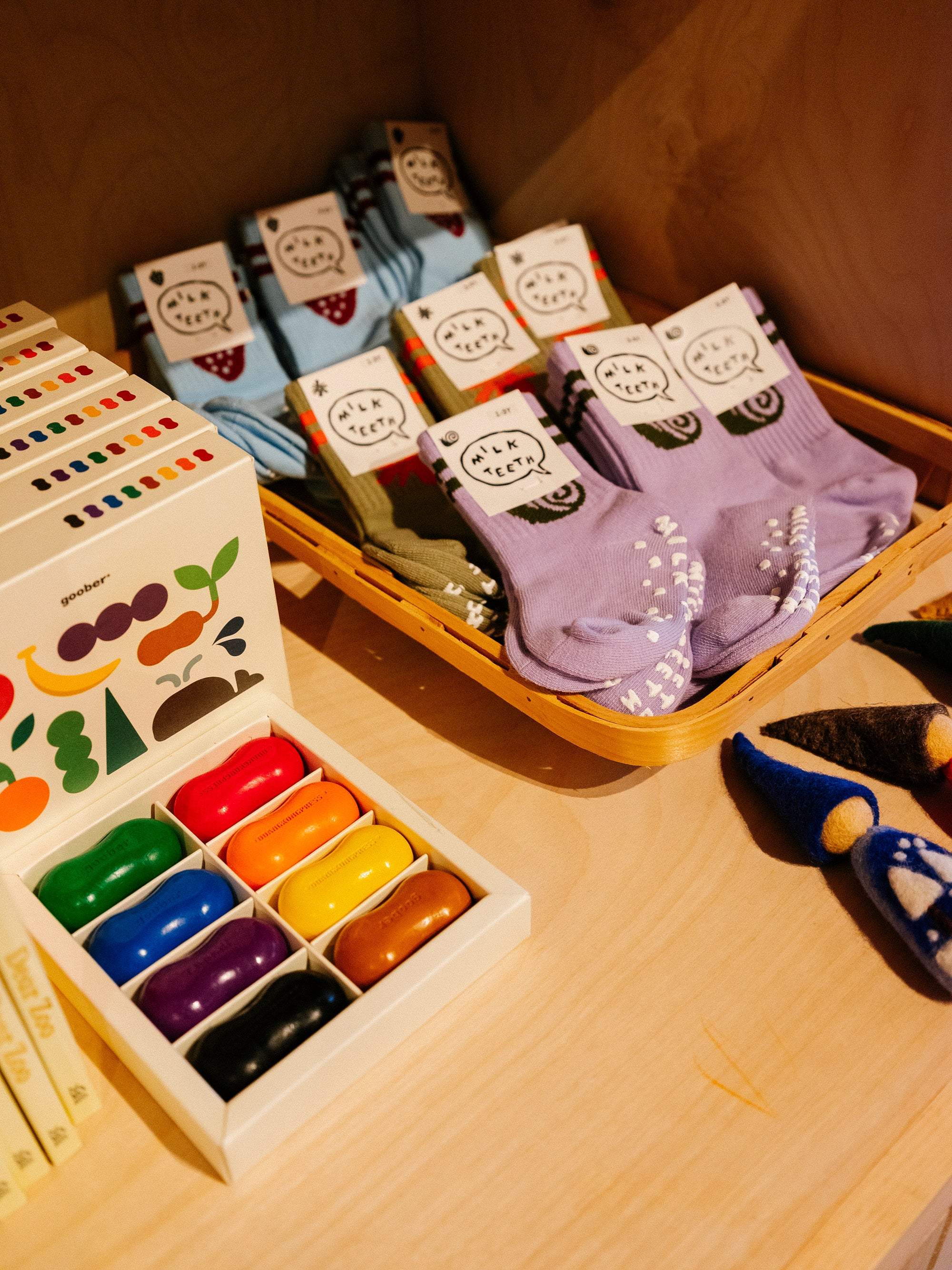 Ribbed Grip Socks | Swirl Flower