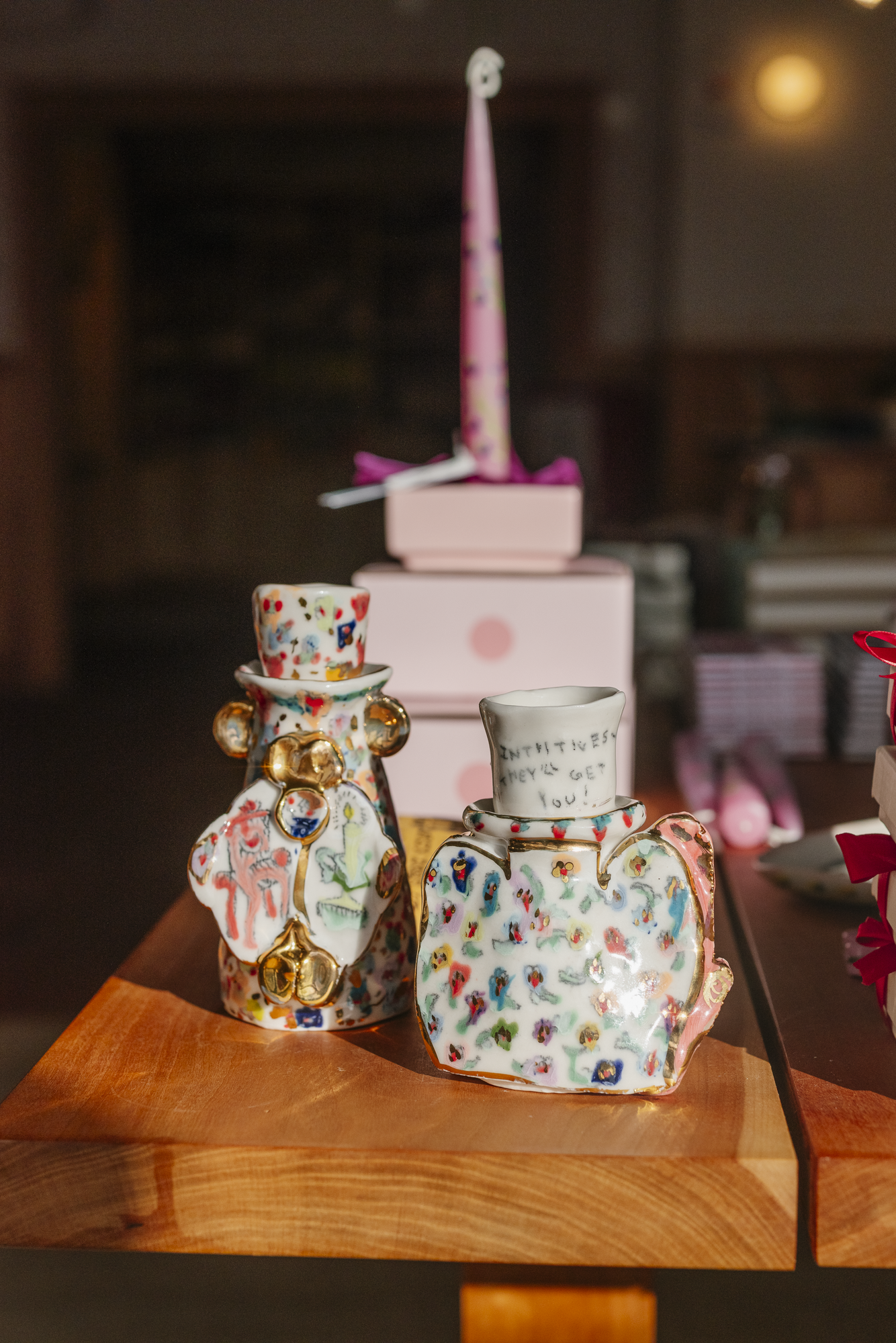 Dominique Ostuni Hand Built Candleholders