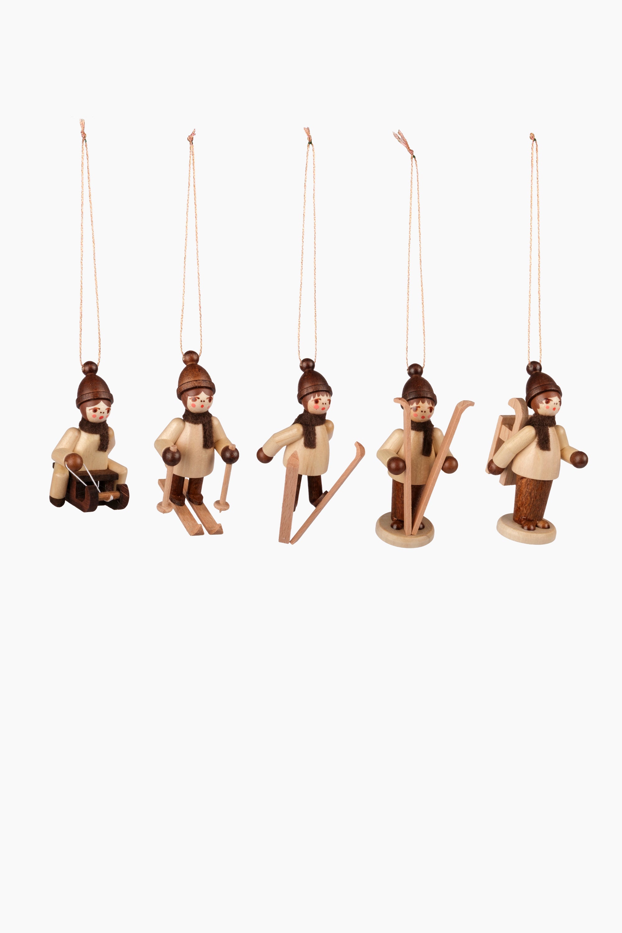 Wooden Winter Children Ornaments