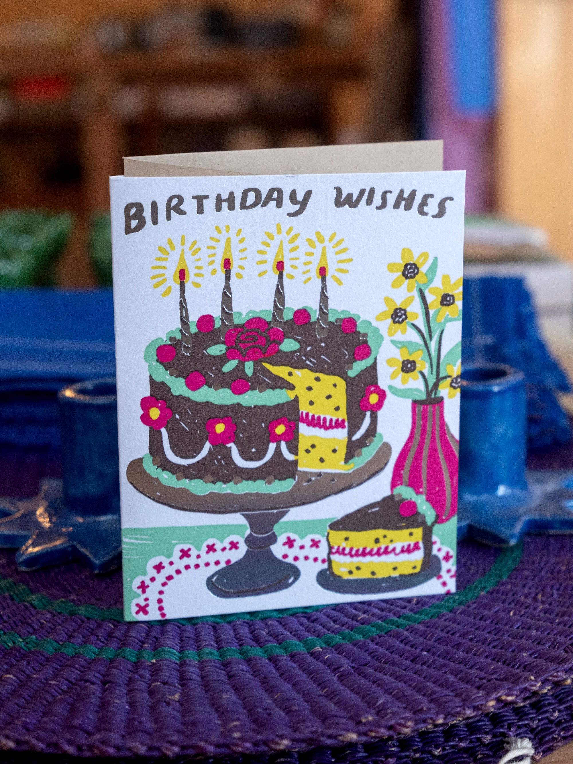 Birthday Cake Wishes Card