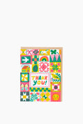 Folk Quilt Thanks Card