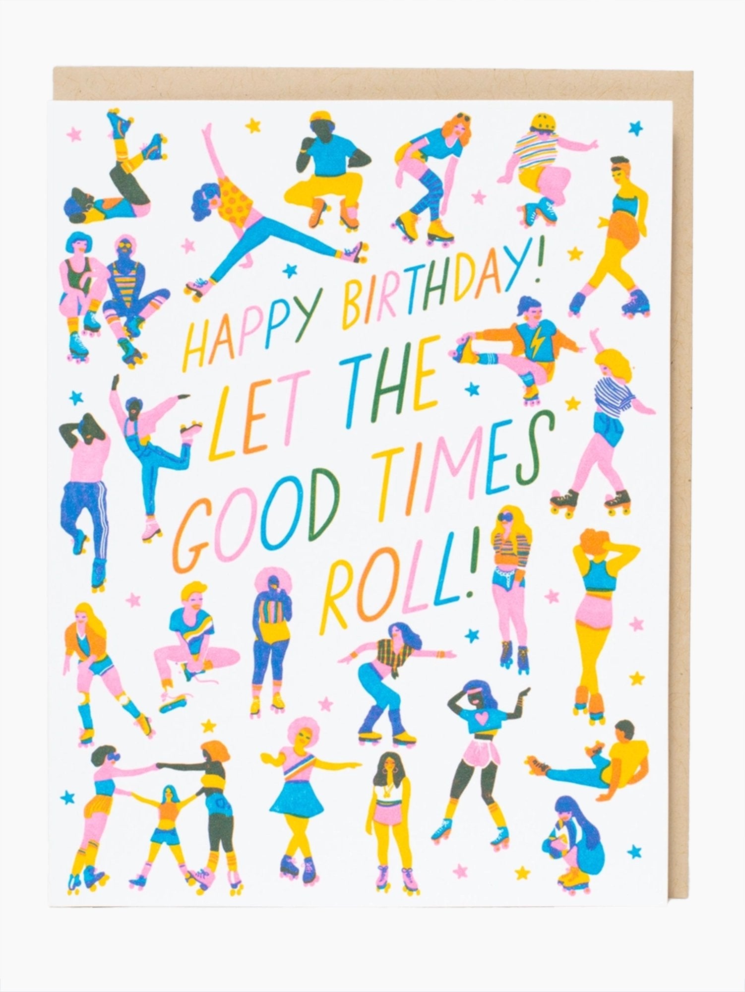 Roller Skaters Birthday Card