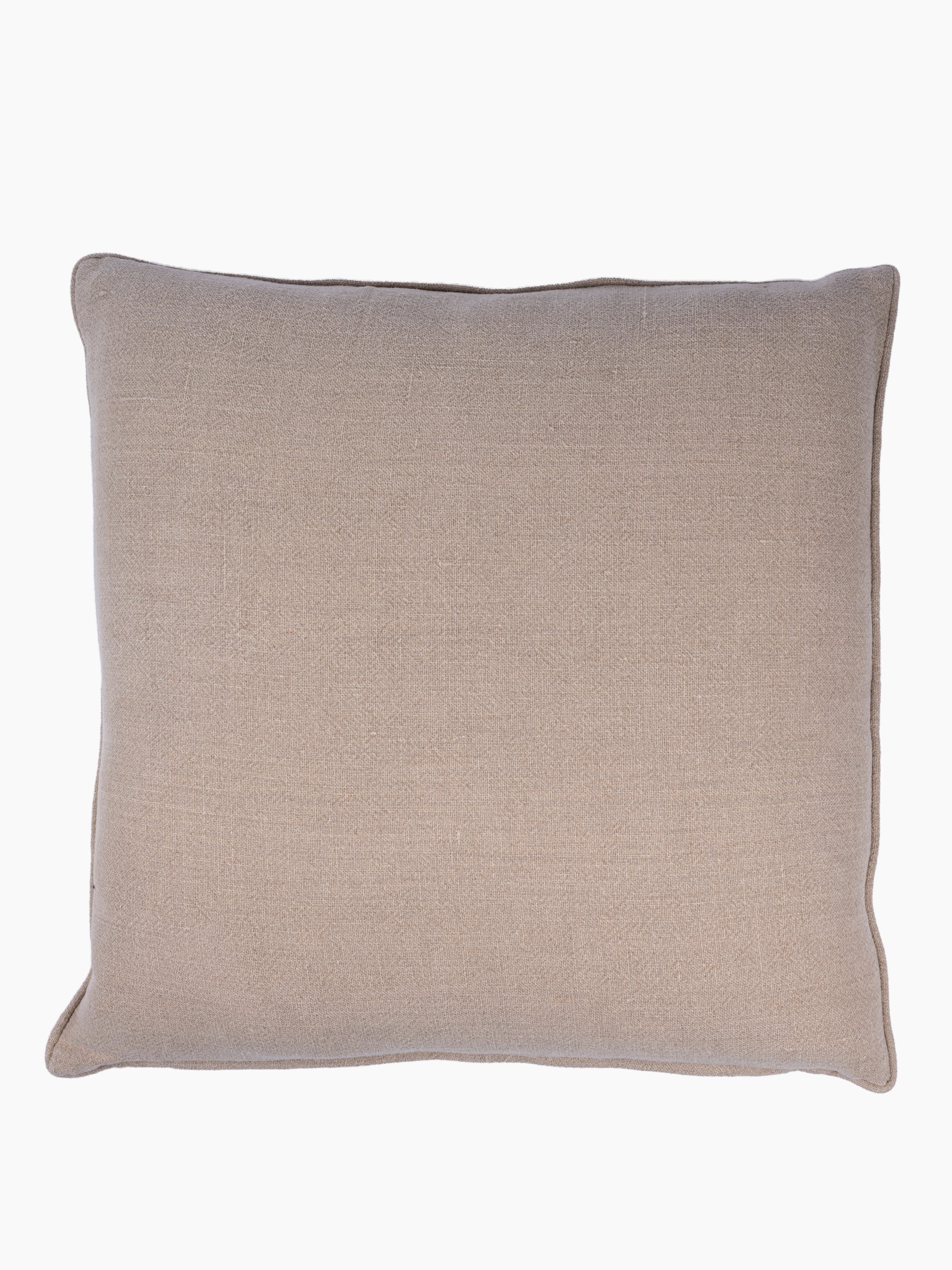 Mour Hand Block Printed Linen Pillow | Teal
