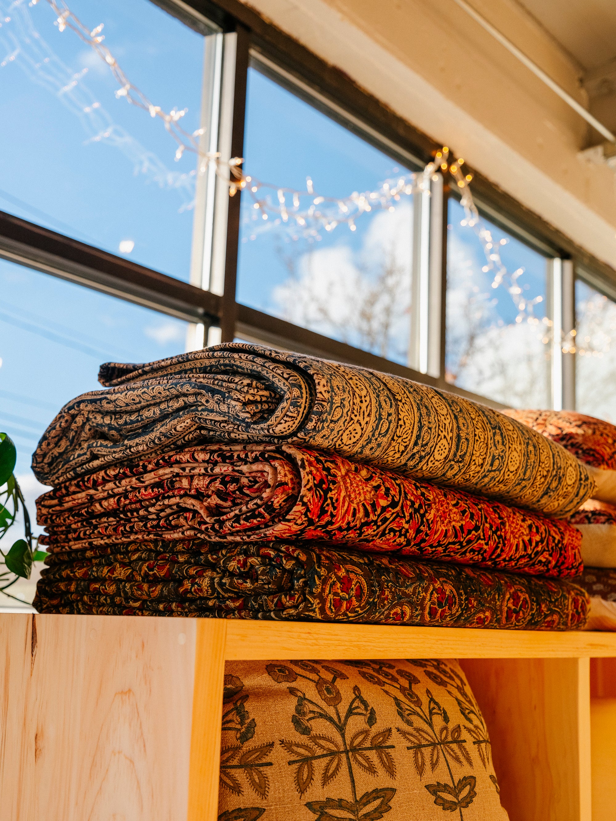 Anika Hand Block Printed Coverlet | Amalfi