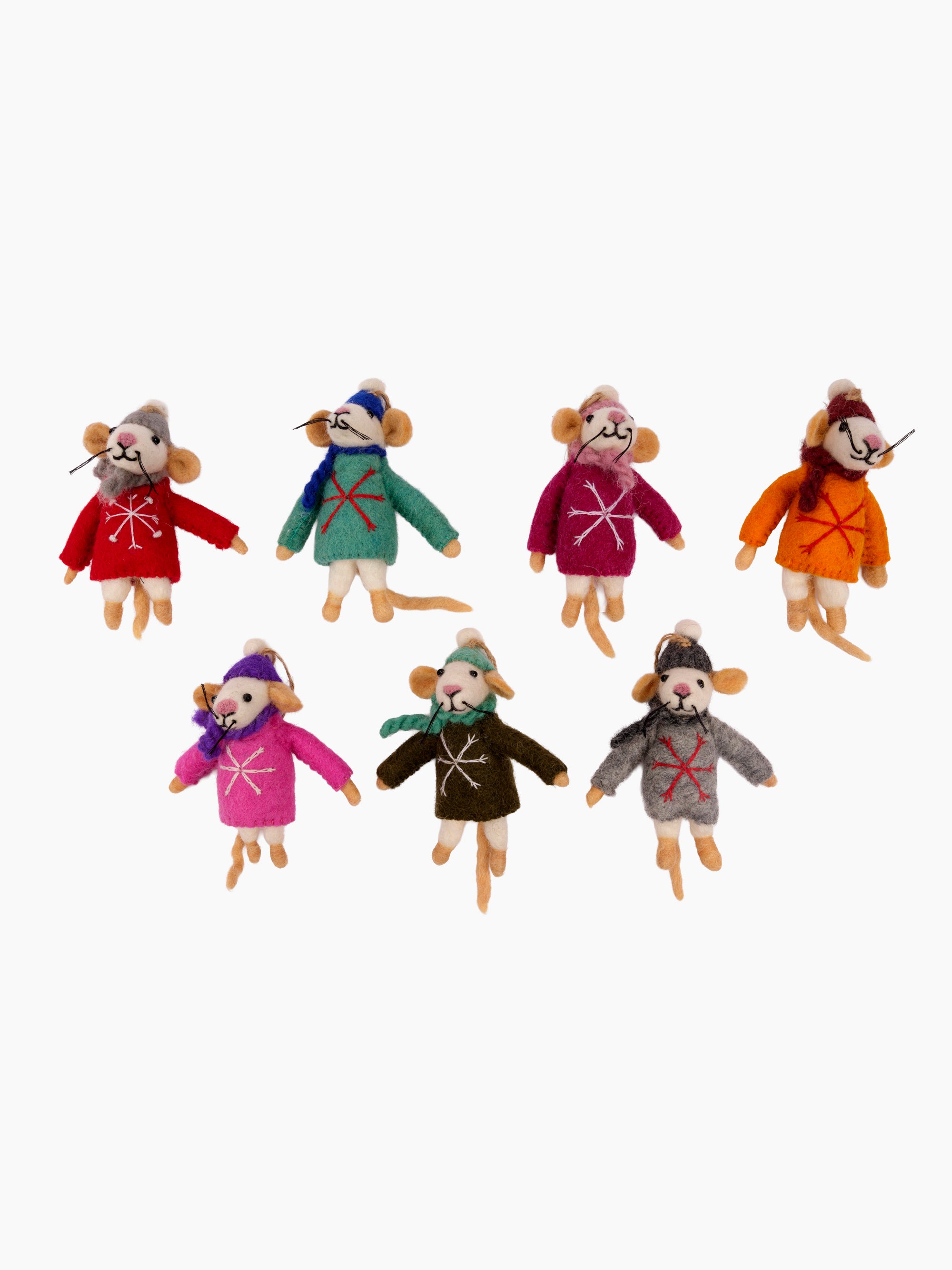 Felt Mouse in Sweater Ornament