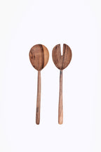 Hand Carved Walnut Serving Set