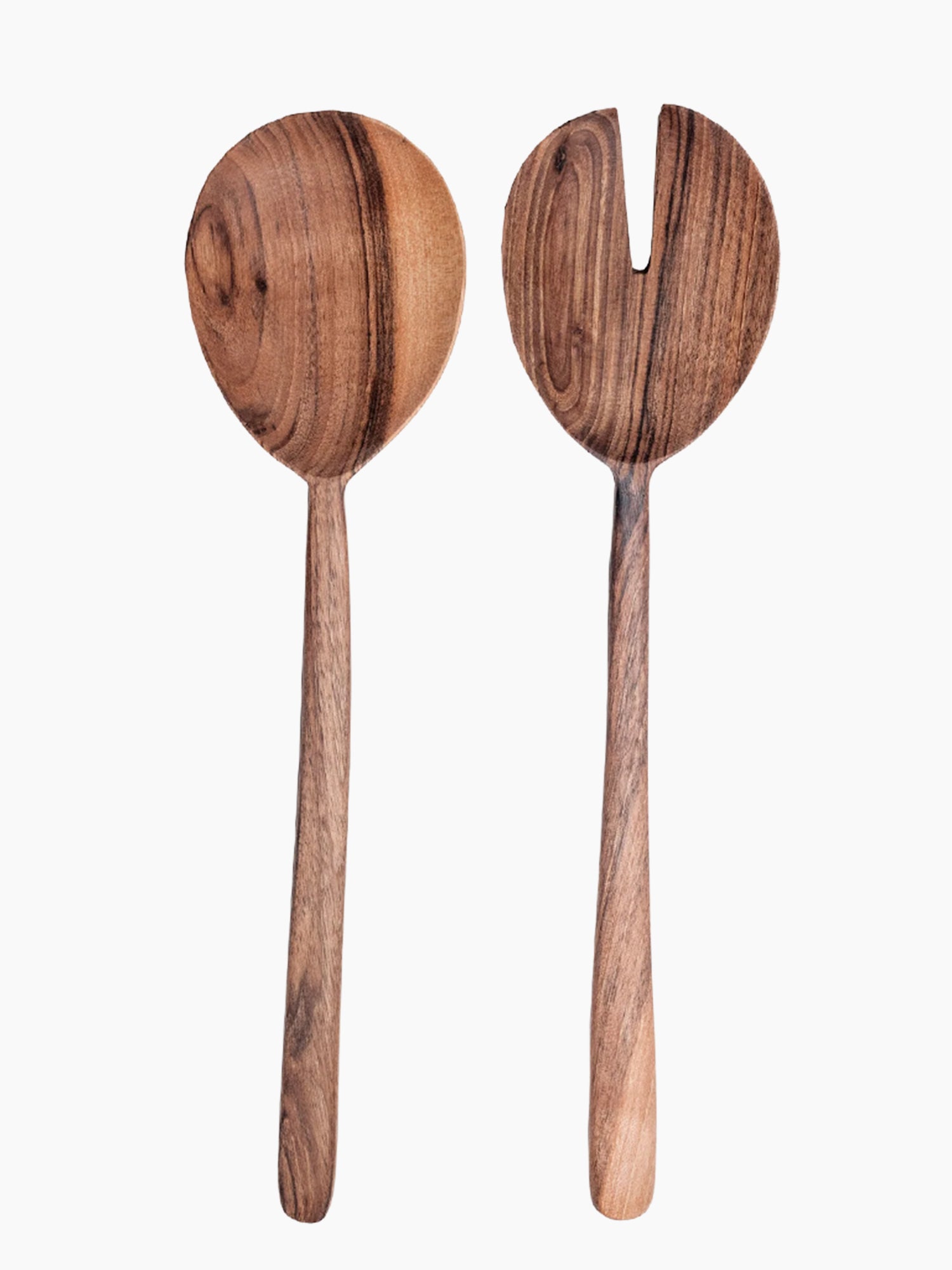 Hand Carved Walnut Serving Set