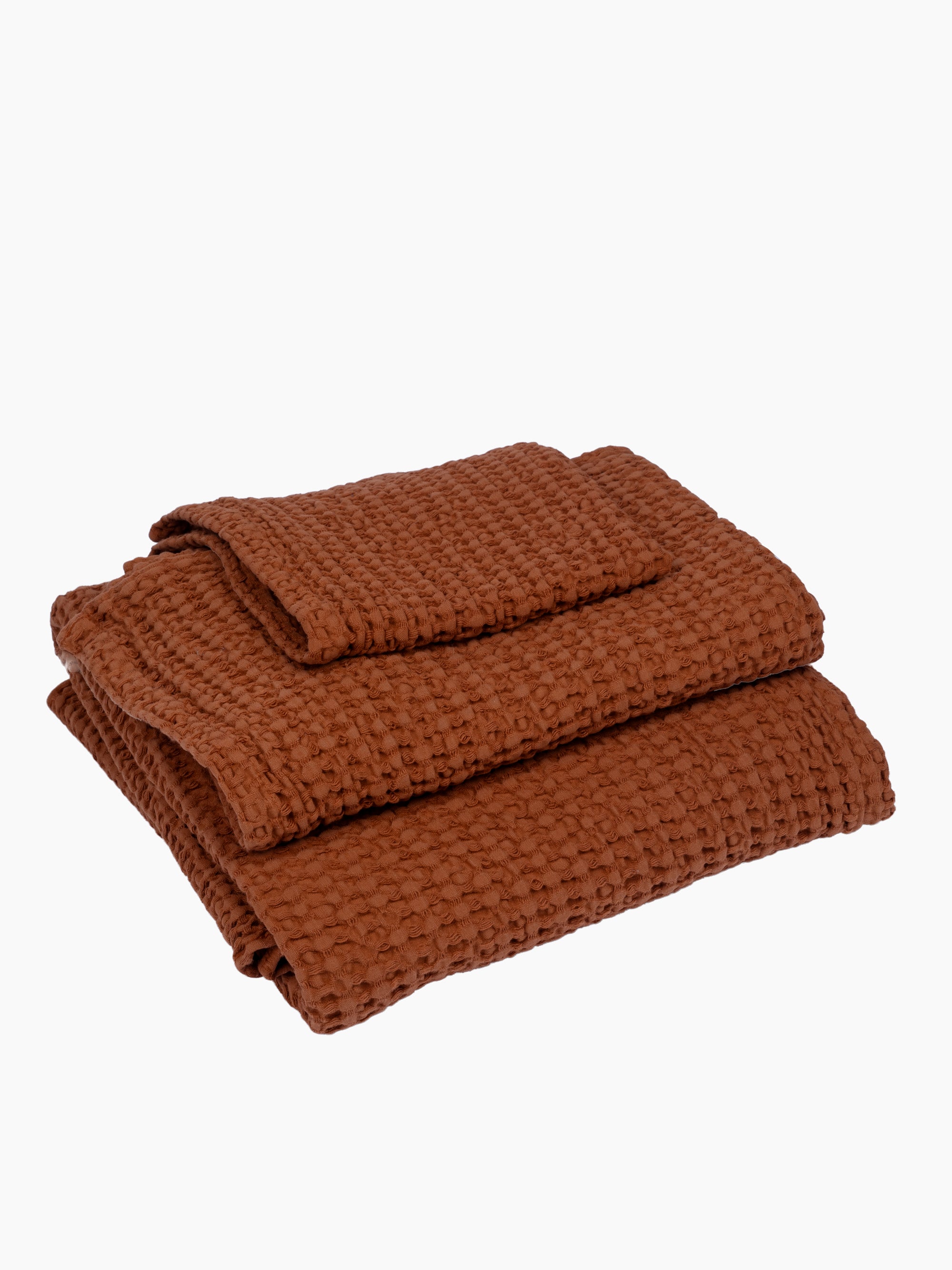 Cotton Waffle Towels | Terracotta