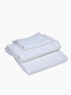 Cotton Waffle Towels | White