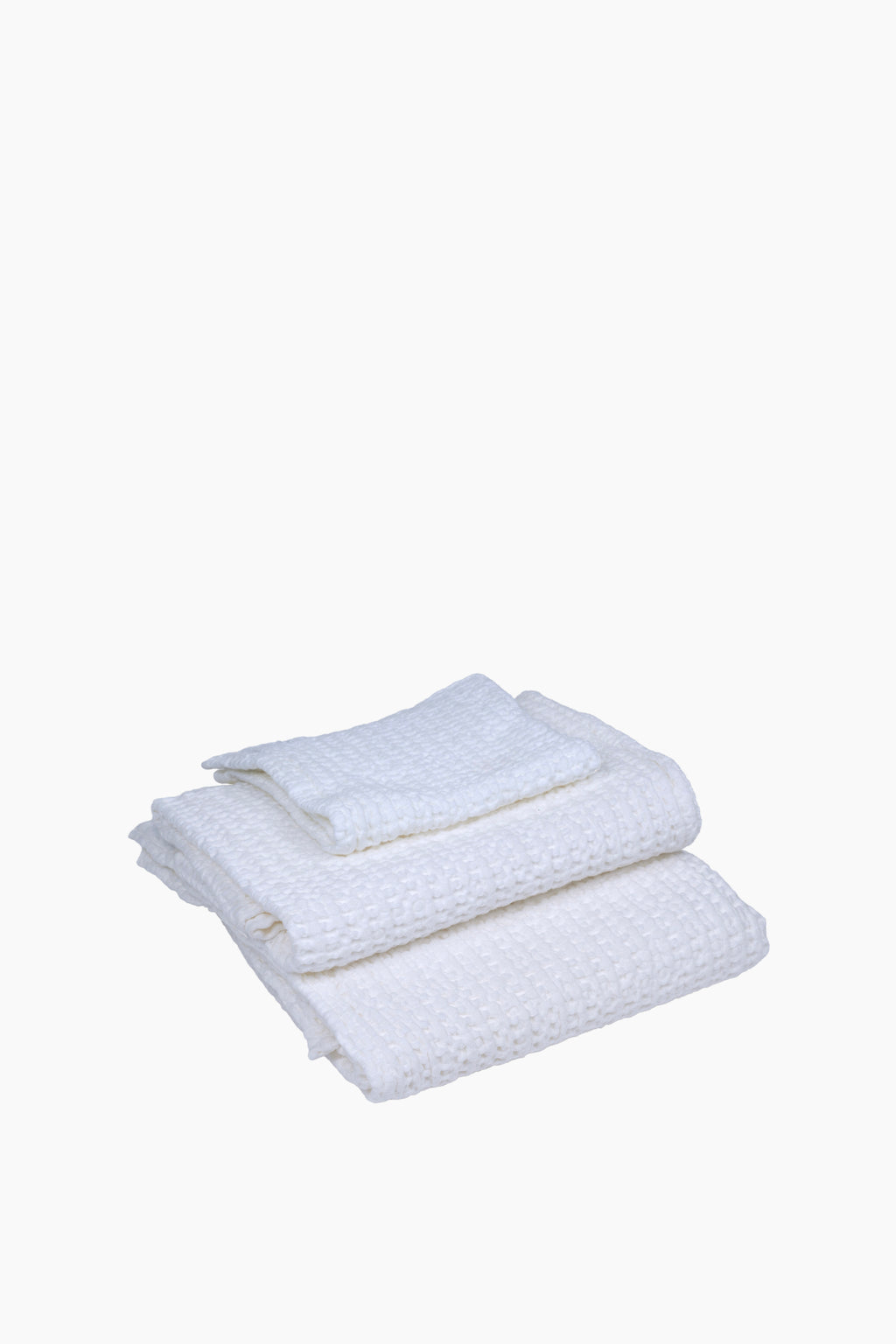 Cotton Waffle Towels | White