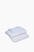 Cotton Waffle Towels | White