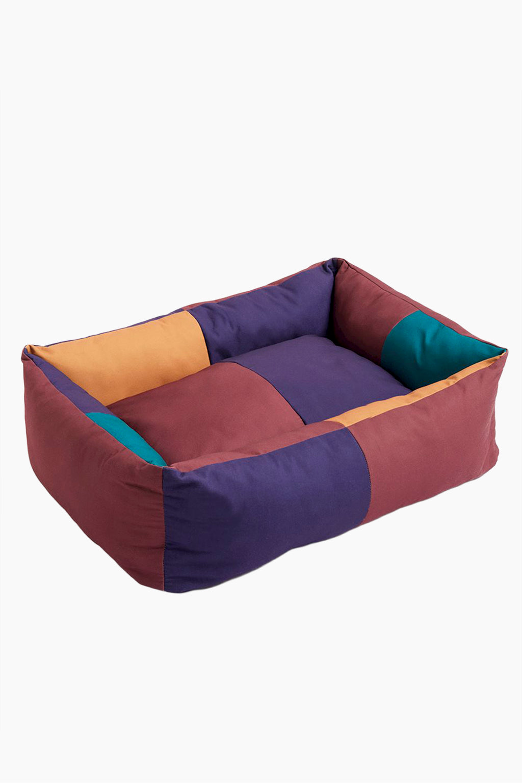 Dog Bed | Large | Burgundy & Green