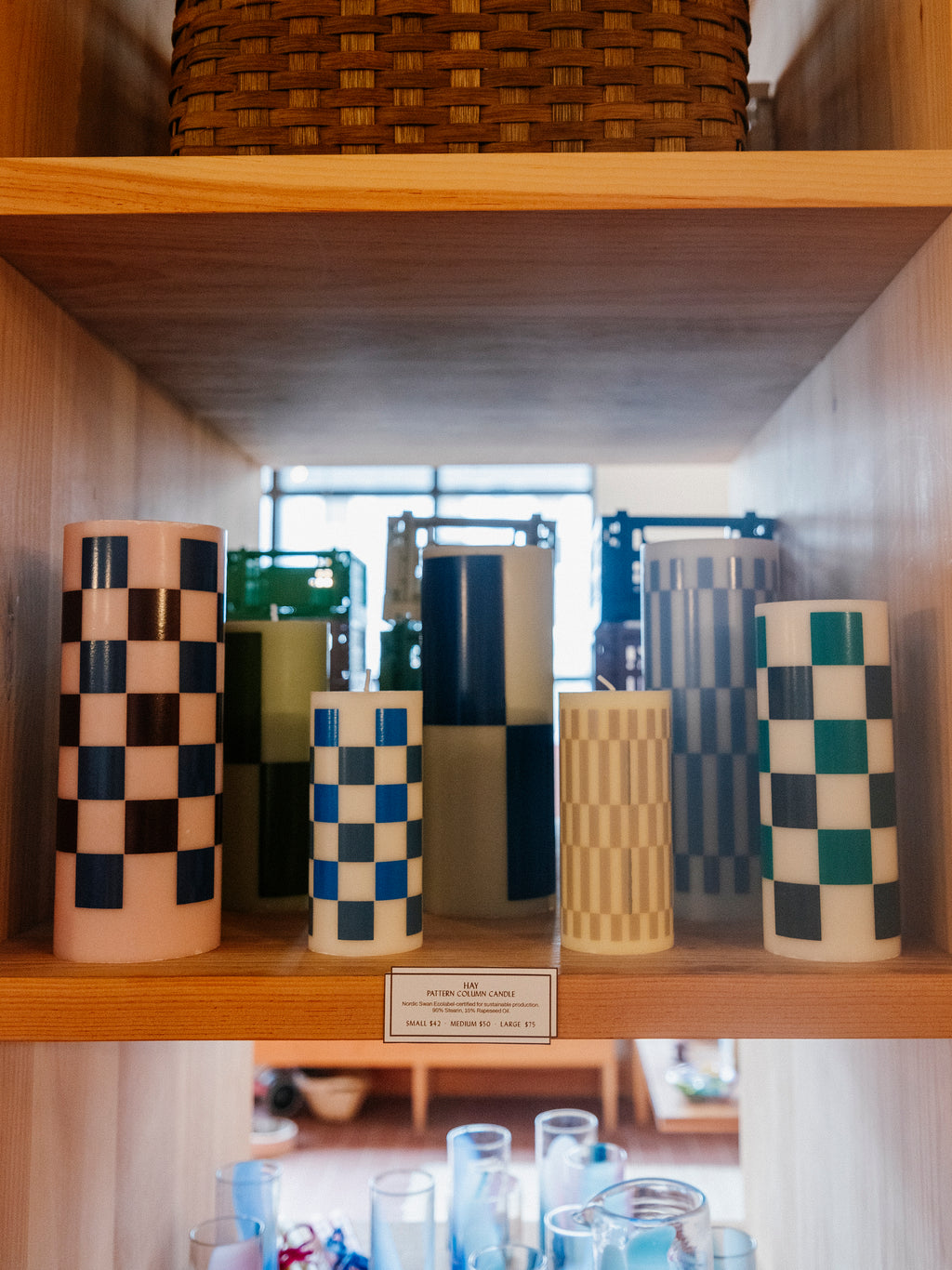 Pattern Column Candle | Large | 3 Colors