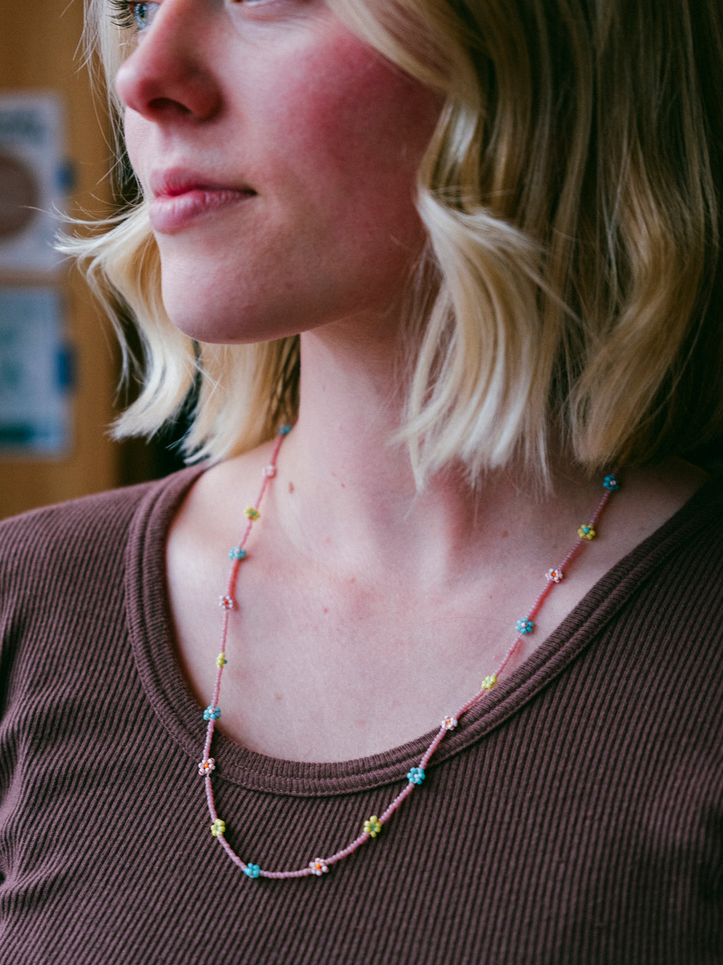 Vintage Beaded Daisy Chain | Long