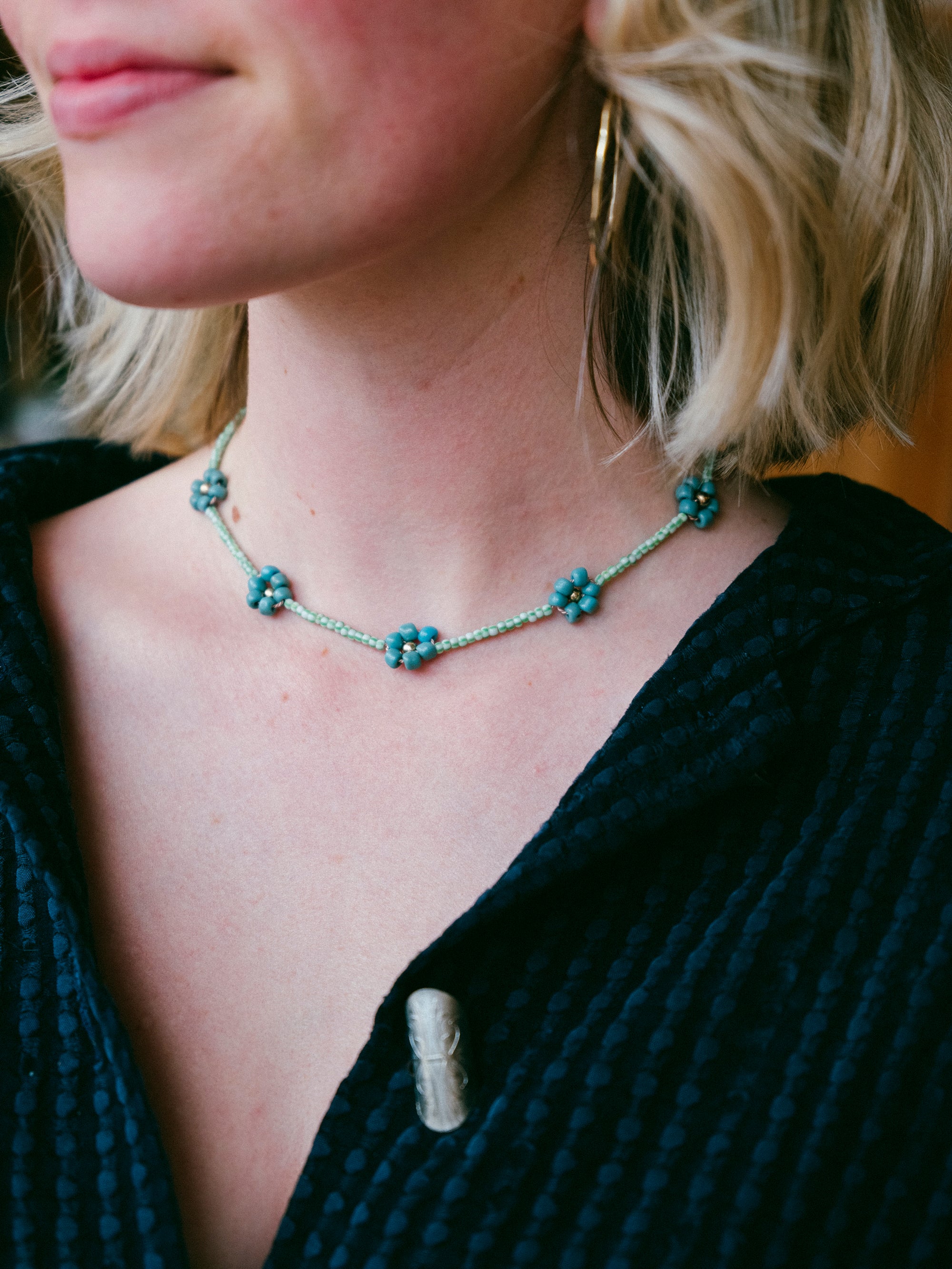 Vintage Beaded Daisy Chain | Short